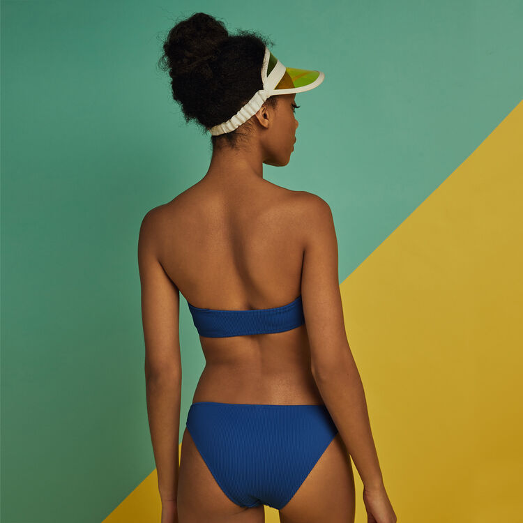 Slip maillot de bain bleu gaufriz blue.