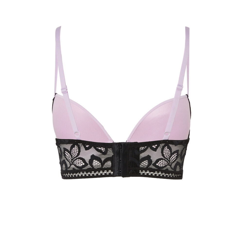 Soutien-gorge push-up à détail dentelle - lila violet.