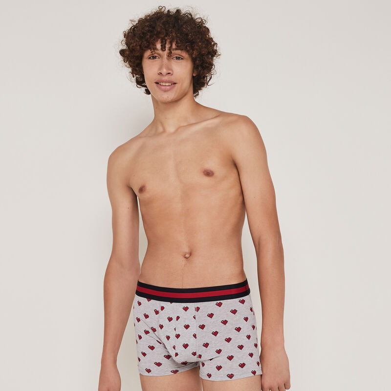 Boxer en coton print cœurs enggrandegueuliz Boxer en coton print cœurs enggrandegueuliz;