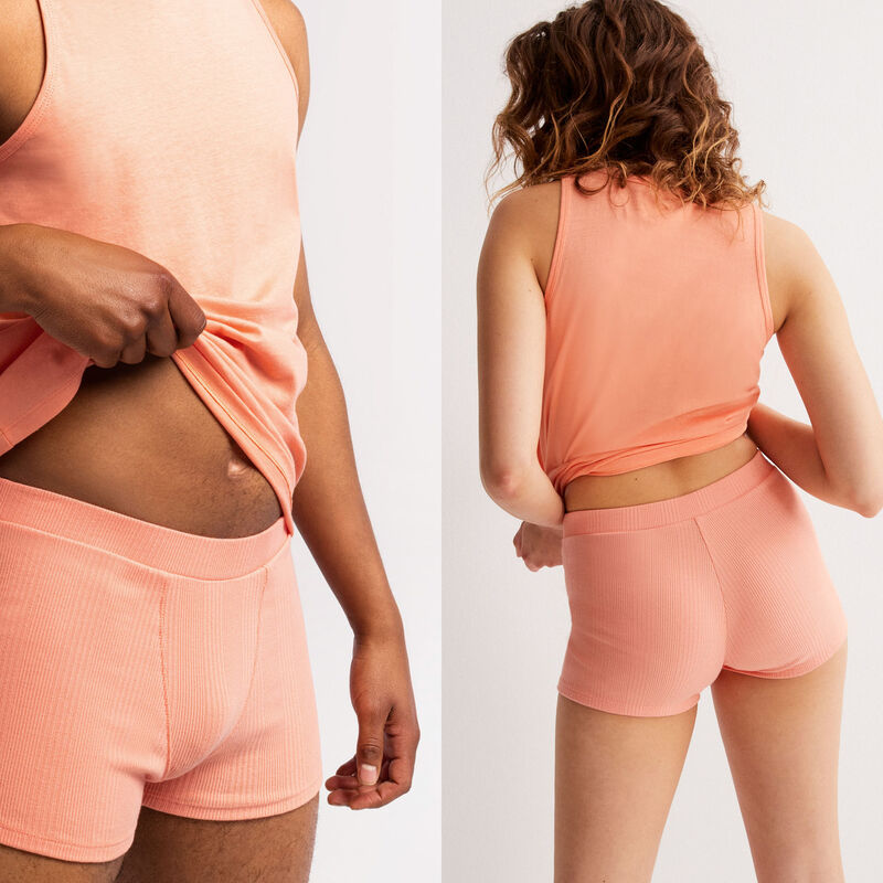 short unisexe en jersey uni - pêche short unisexe en jersey uni - pêche;