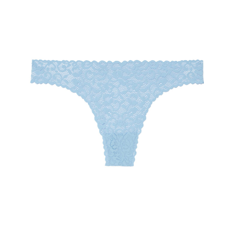 tanga à dentelle fine - bleu tanga à dentelle fine - bleu;