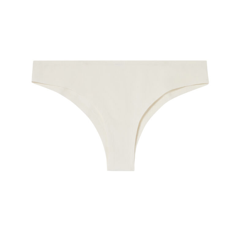 tanga uni en coton - ecru tanga uni en coton - ecru;