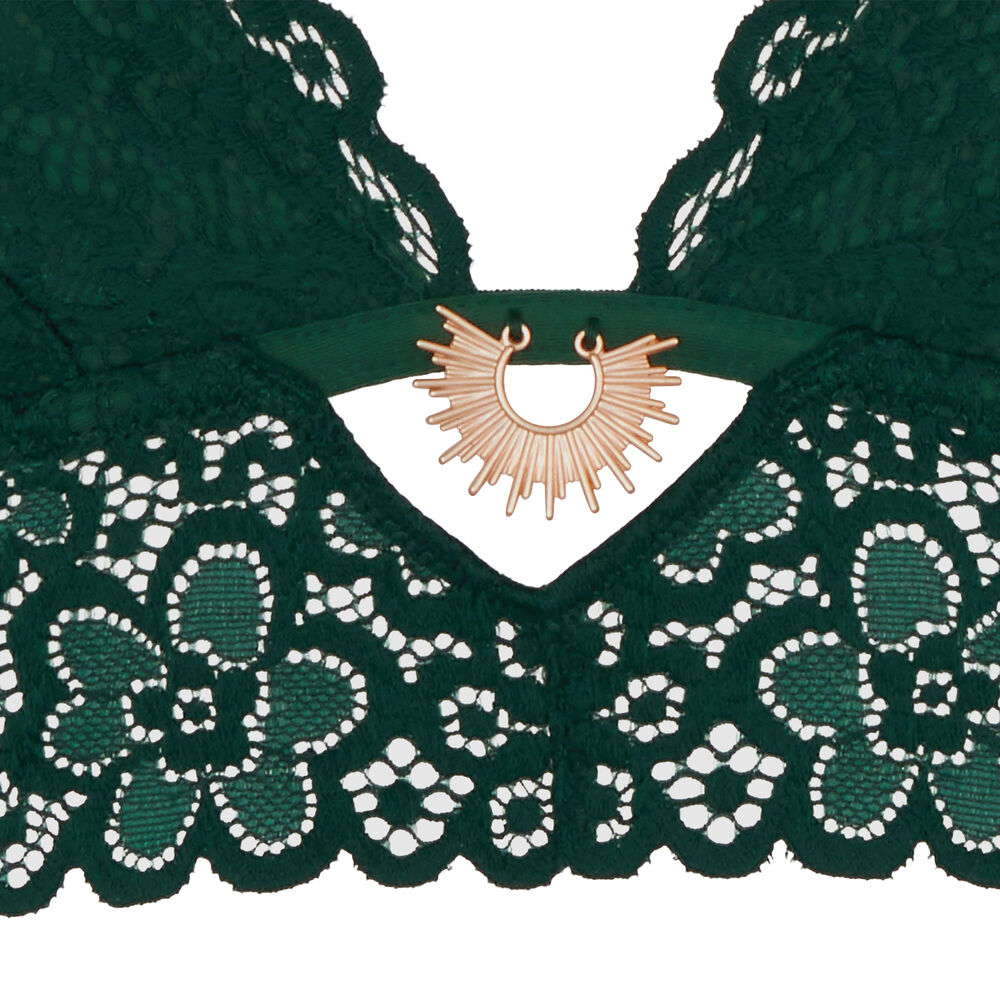 Soutien-gorge triangle dentelle - vert vert.