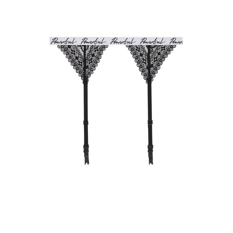 Porte jarretelle en dentelle thrilliz noir.