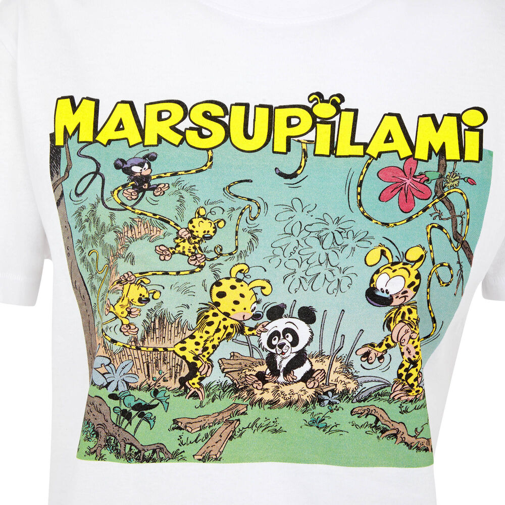 Top à manches courtes marsupilami - blanc blanc.