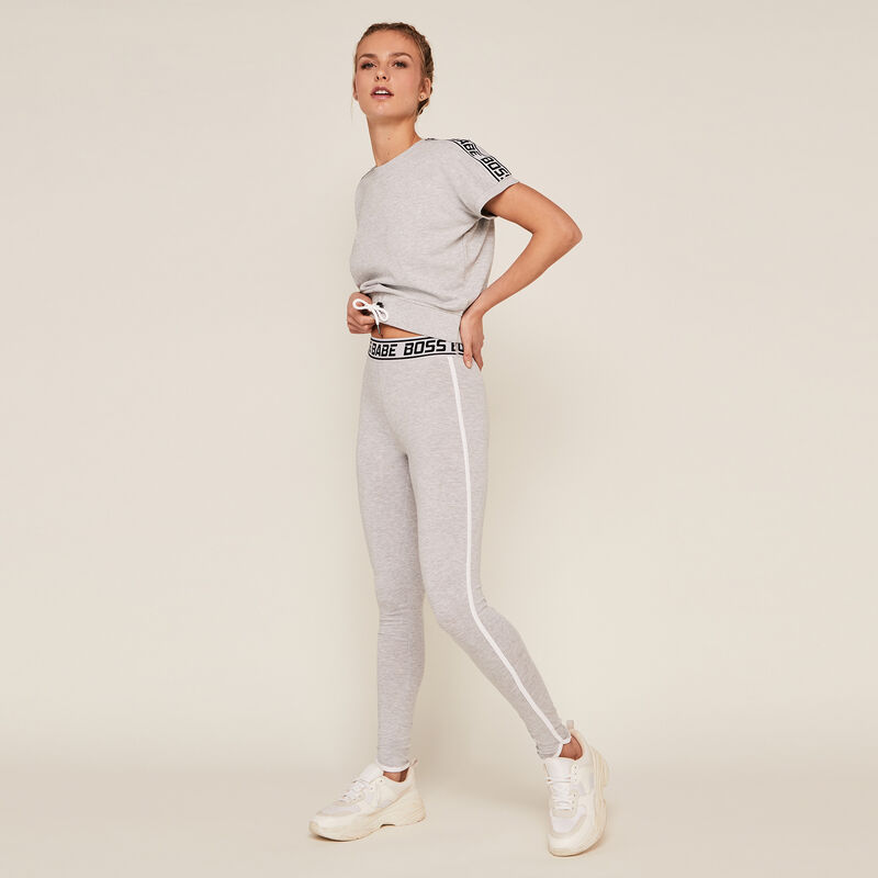 Top élastique à la taille - gris Top élastique à la taille - gris ;