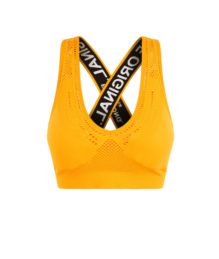 Brassière sport sans coutures activiz jaune.