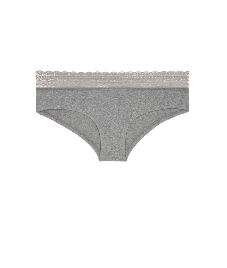 Shorty en coton uni waistiz gris.