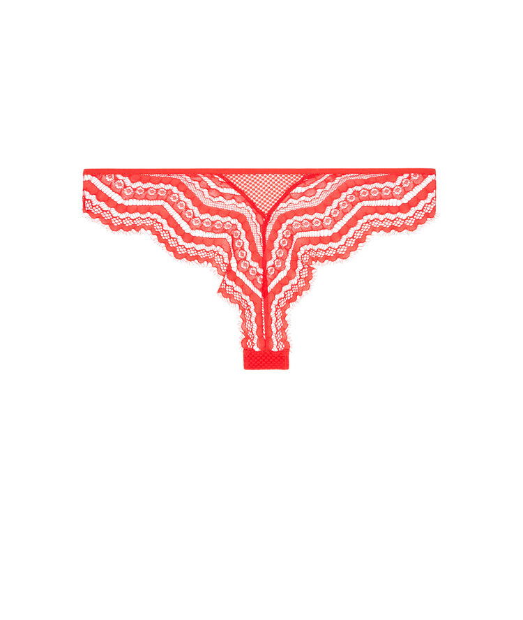 Tanga en tulle behappiz rouge.