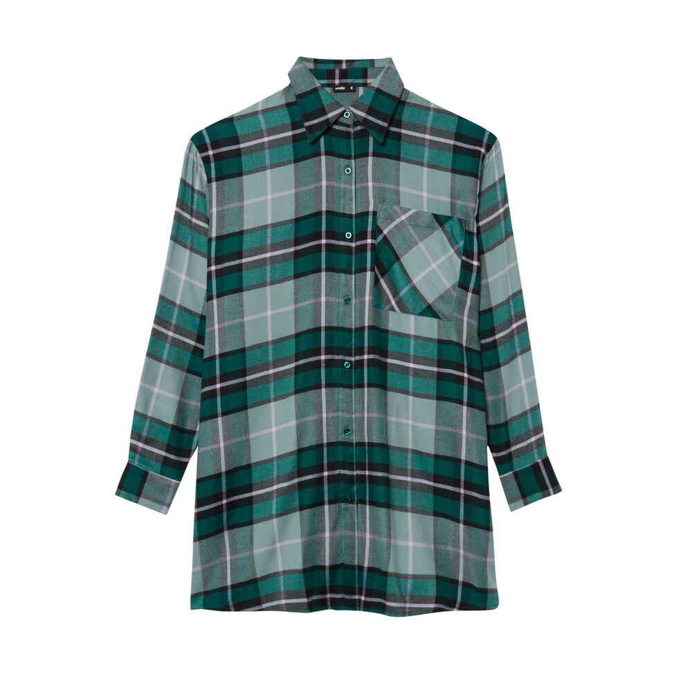 Chemise oversize à carreaux - sapin vert.