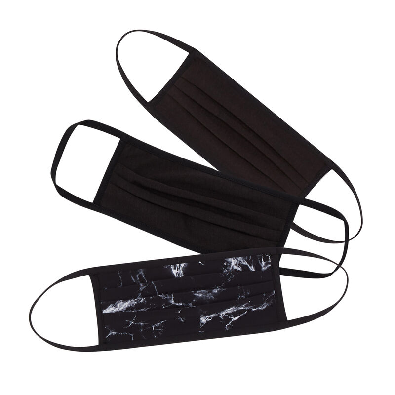 lot 3 masques noir/marbre - noir lot 3 masques noir/marbre - noir;