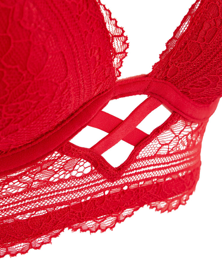 Soutien-gorge v push dentelle everydayiz rouge.