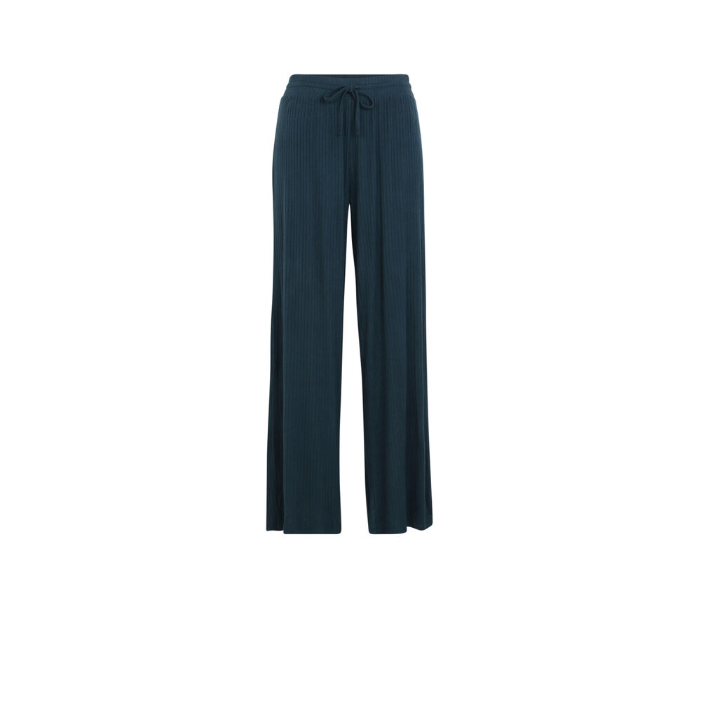 Pantalon ample et cordon à nouer - bleu bleu.