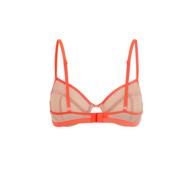 Soutien-gorge corbeille corail fluo saturiz rose.