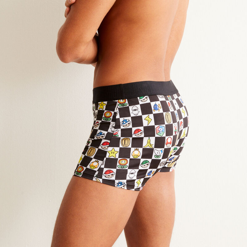 boxer Mario à motif damier - noir boxer Mario à motif damier - noir;