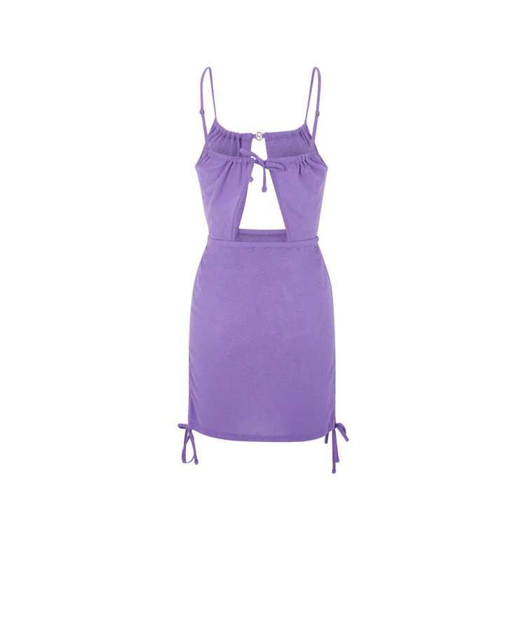 Robe ouverture nombril et détail bijoux - violet violet.