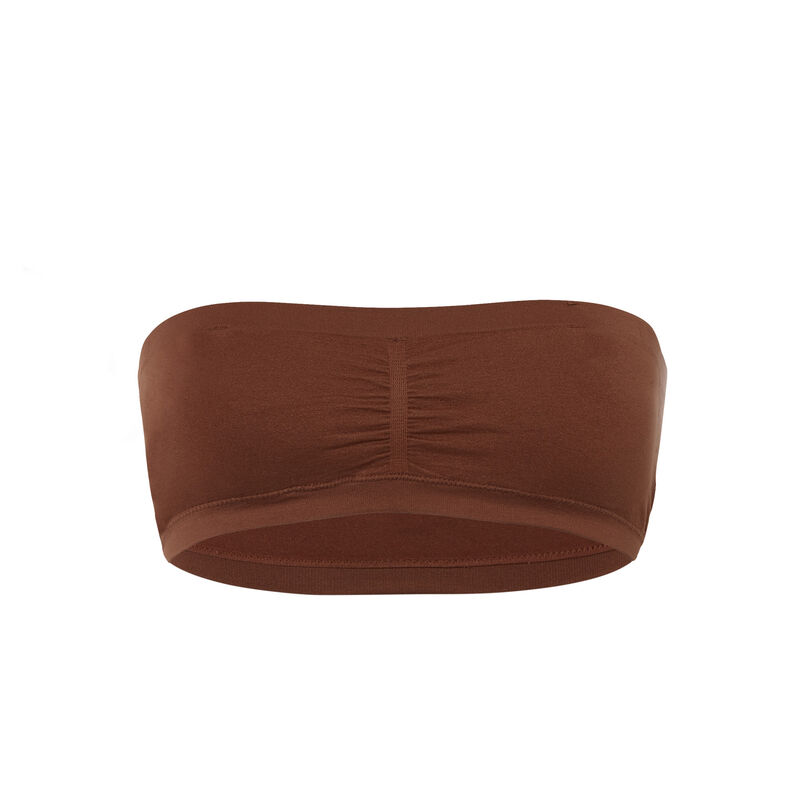 soutien-gorge bandeau uni - marron soutien-gorge bandeau uni - marron;