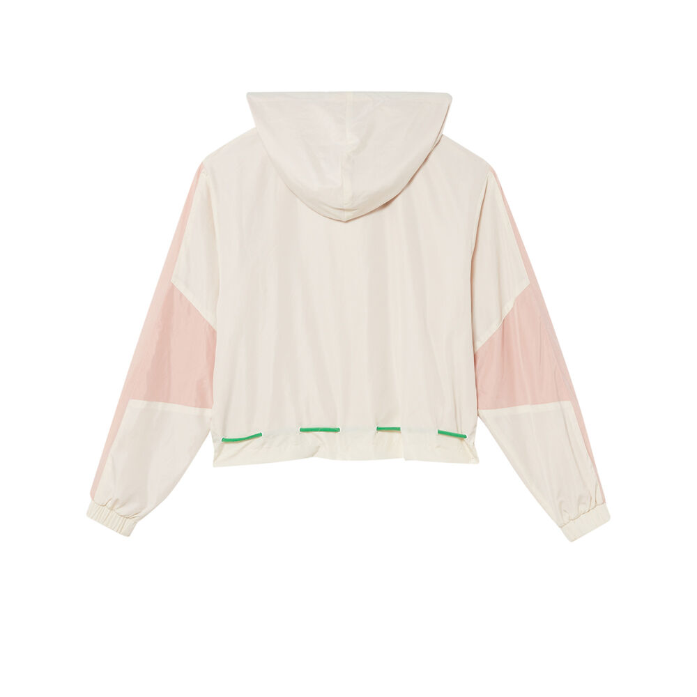 Veste sport à détail zip et cordon - rose rose.