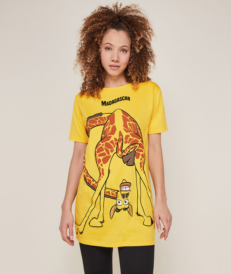 Top imprim&eacute; madagascar - jaune  jaune.