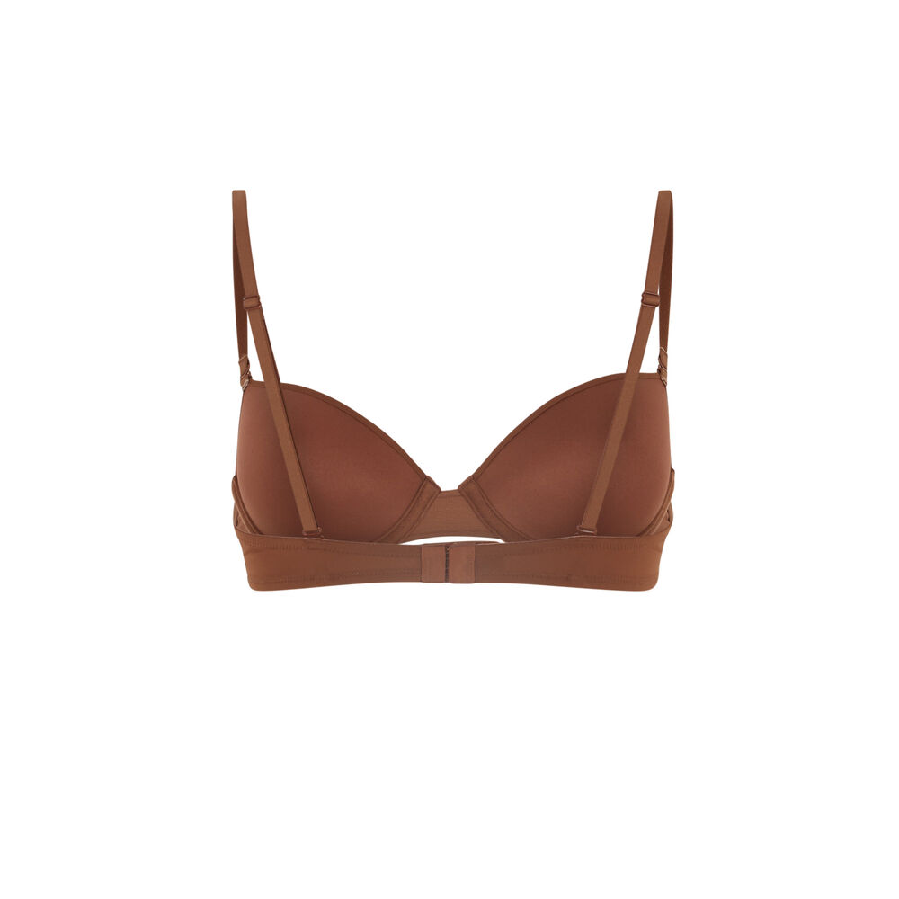 Soutien-gorge ampliforme en micro - marron marron.