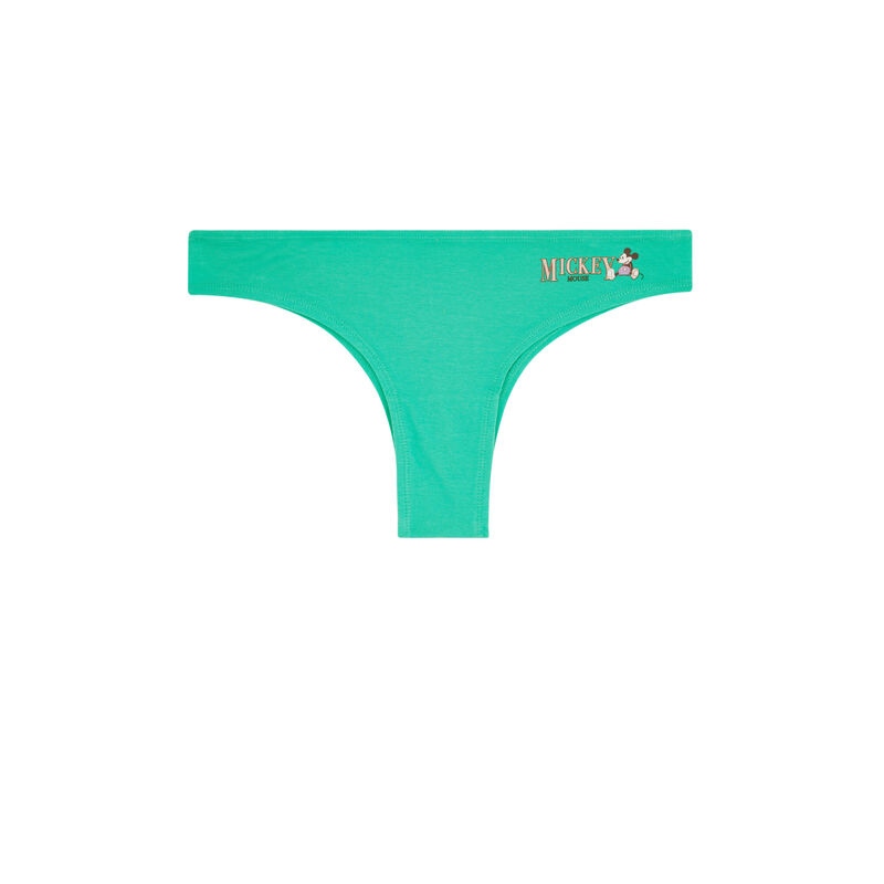 Tanga en coton imprimé Mickey Tanga en coton imprimé Mickey;