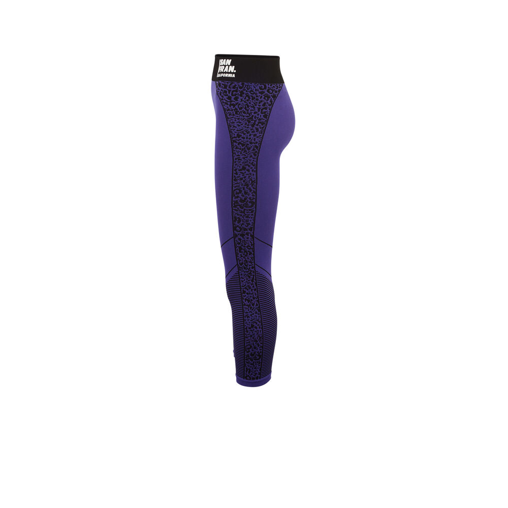 Legging à imprimé léopard - violet violet.