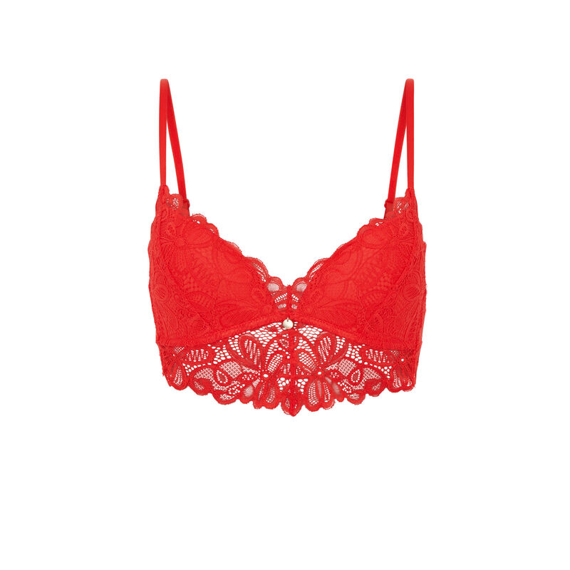 soutien-gorge triangle sans armatures - rouge soutien-gorge triangle sans armatures - rouge;