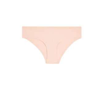 Shorty en coton bio &agrave; message noproblemiz rose poudr&eacute;.