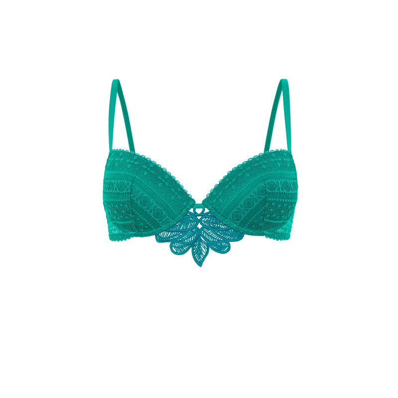 Soutien-gorge push-up en dentelle - vert Soutien-gorge push-up en dentelle - vert;