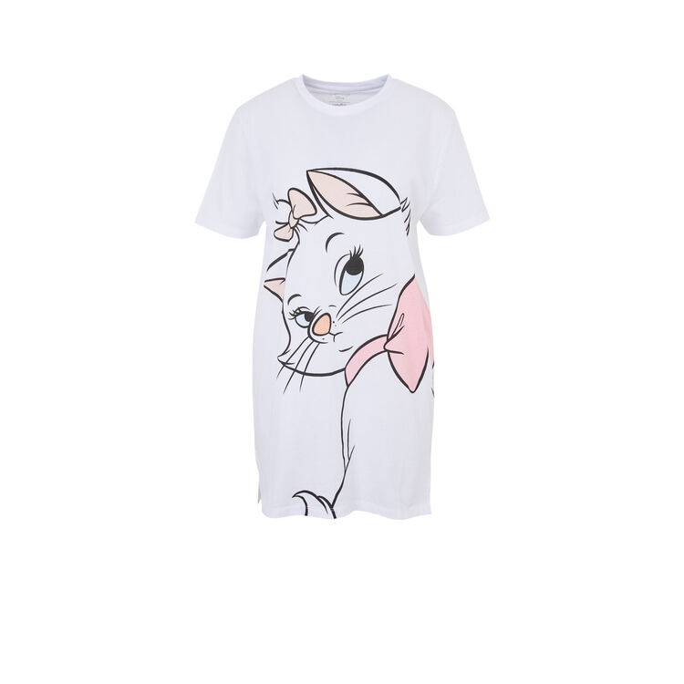 Tunique à manches courtes print marie les aristochats mariblaziz blanc.