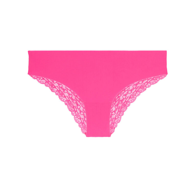 culotte en micro et dentelle - rose culotte en micro et dentelle - rose;
