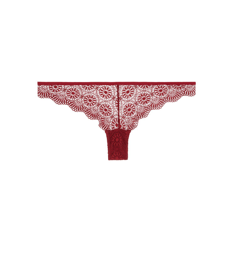 Tanga à dentelle totoiz bordeaux.