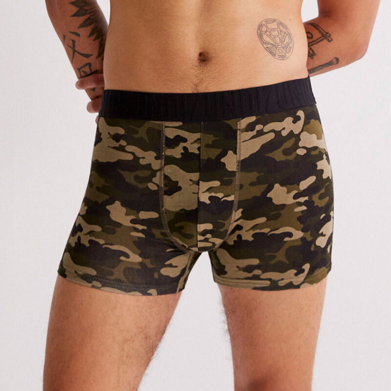Boxer imprimé camouflage - noir Boxer imprimé camouflage - noir;