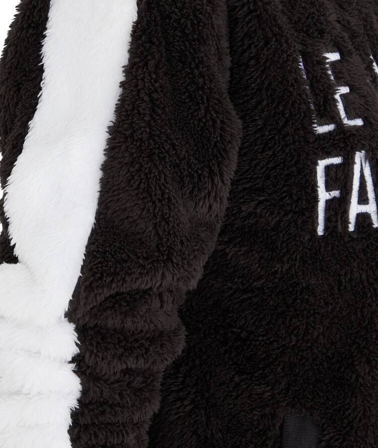 Sweat à capuche polaire à message matichieusiz noir.