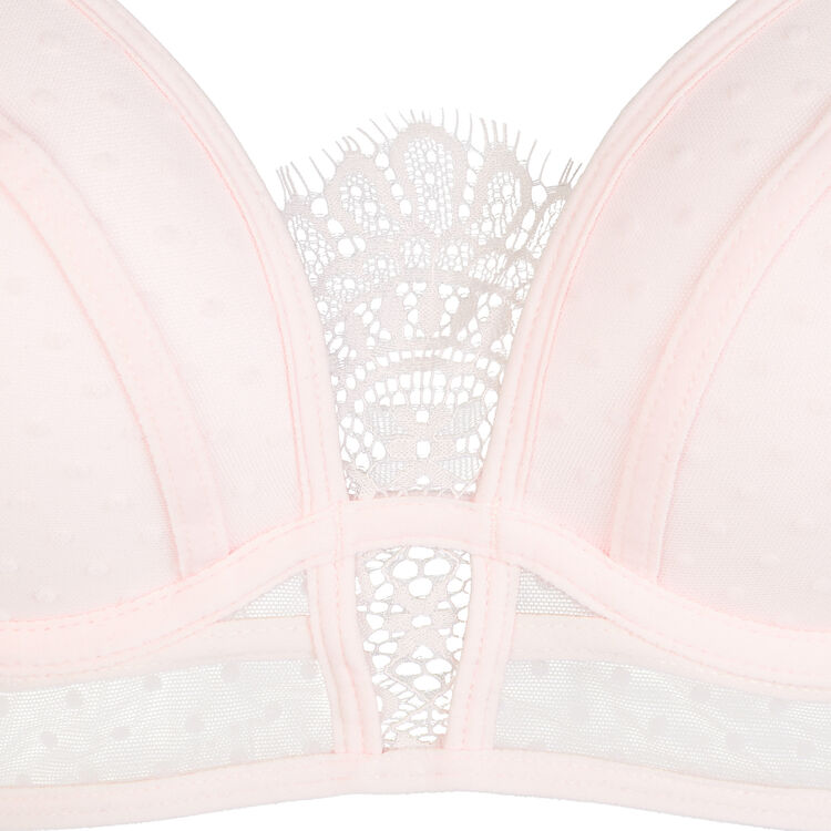 Soutien-gorge rose poudré bustier push flockiz pink.