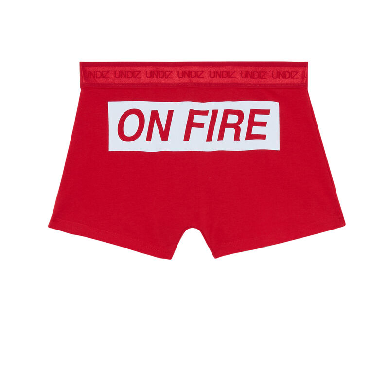 boxer à message on fire - rouge boxer à message on fire - rouge;