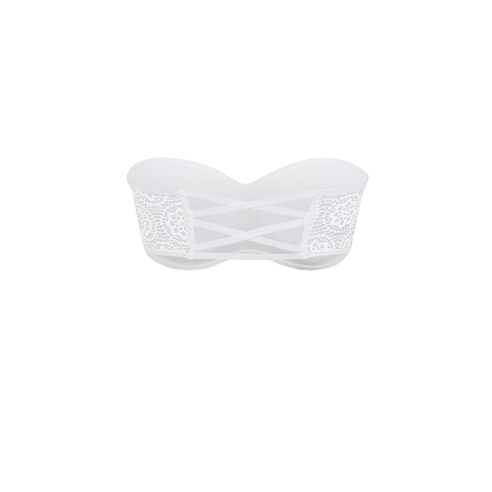 Soutien-gorge bandeau - blanc blanc.