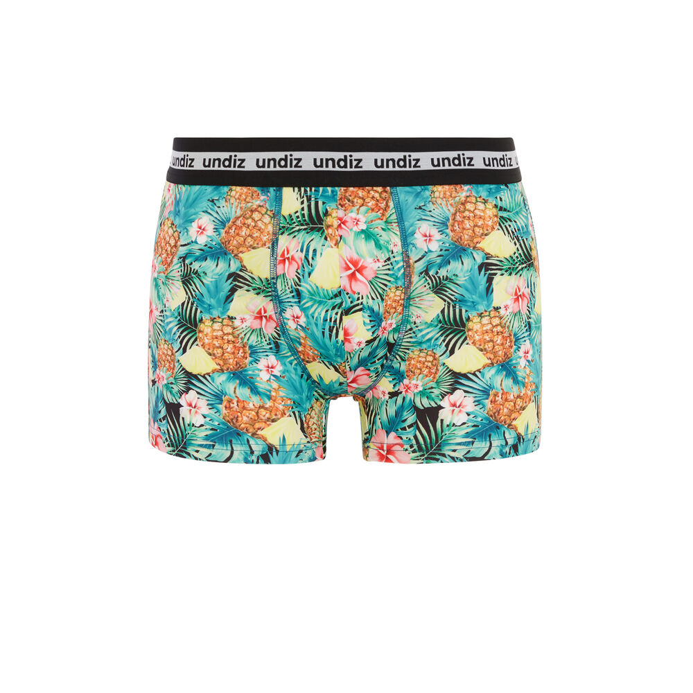 Boxer imprim&eacute; tropical - vert vert.