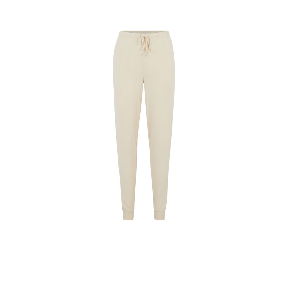 Pantalon en maille - blanc cassé ecru.