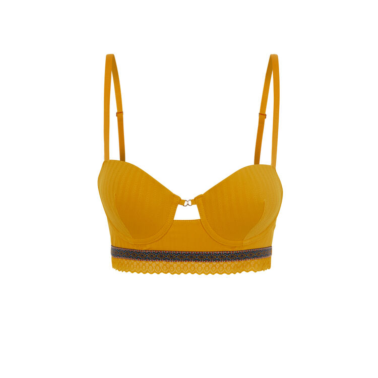 Soutien-gorge bustier couleur ocre turiniz Soutien-gorge bustier couleur ocre turiniz;