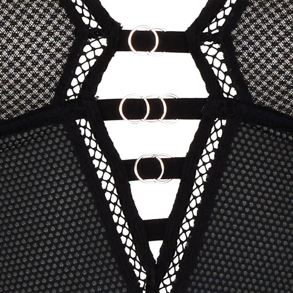 Body sans armatures en résille - noir noir.