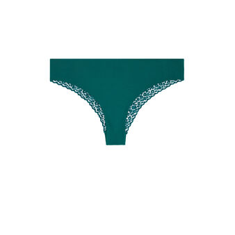 Shorty en coton uni clintangiz vert.