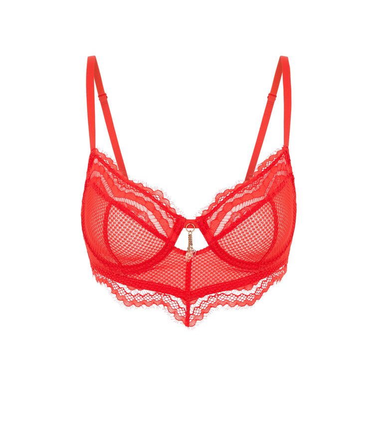 Soutien-gorge bustier corbeille behappiz rouge.