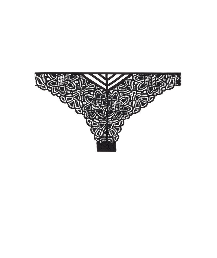 Tanga en dentelle marceliz noir.