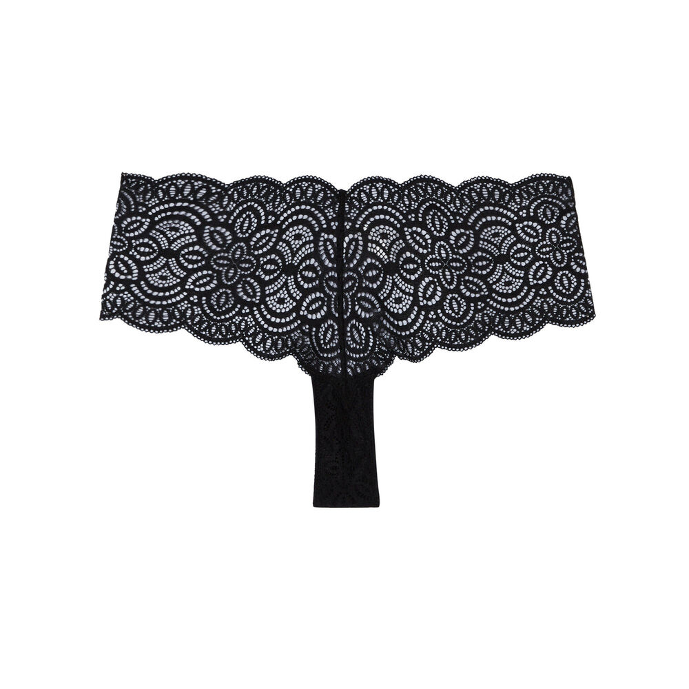 Shorty tout dentelle - noir noir.