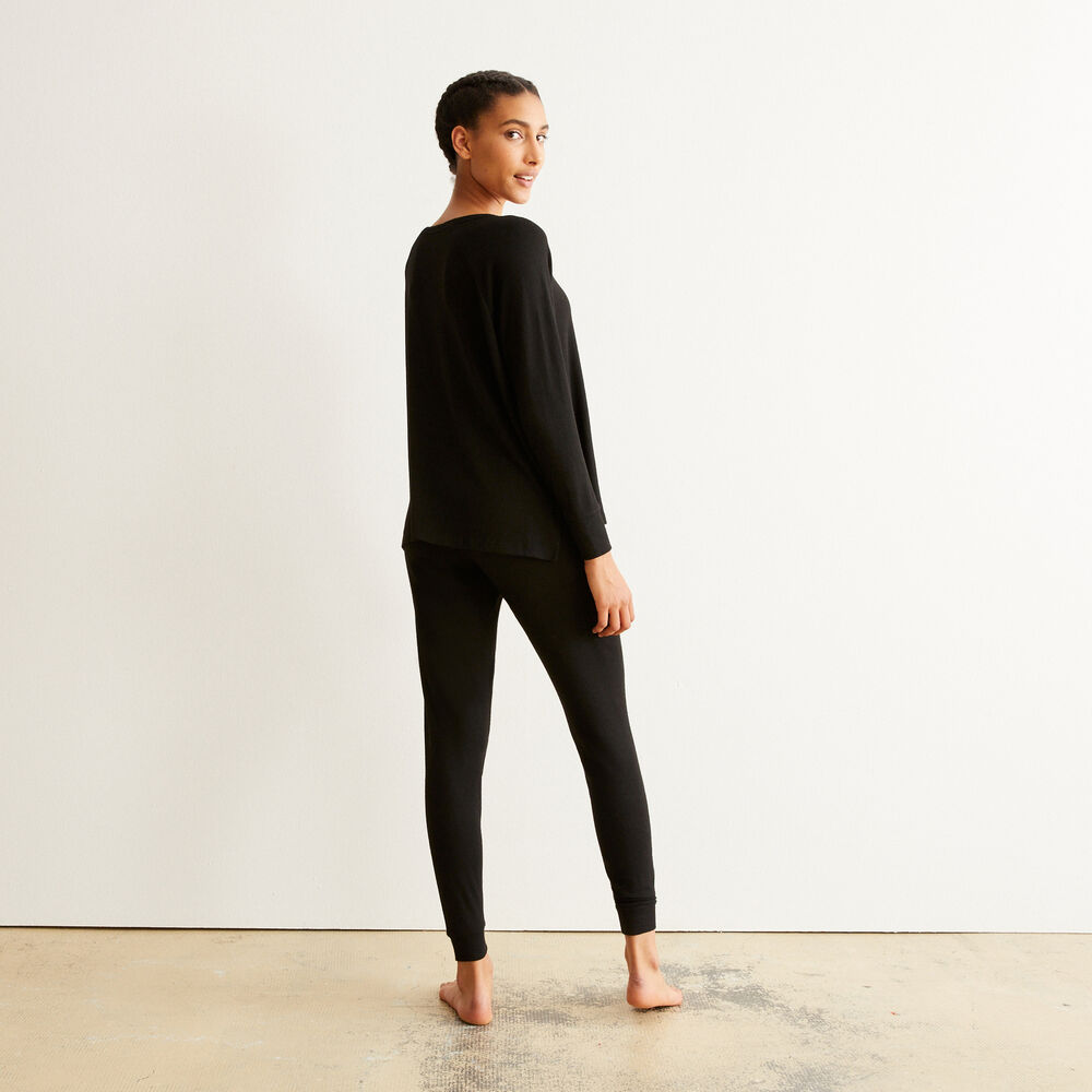 Pantalon en maille - noir noir.