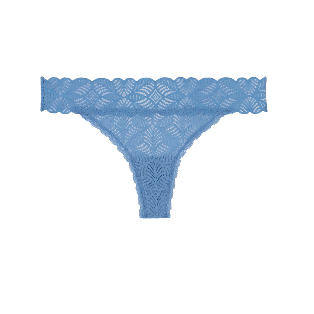 String tout en dentelle - bleu bleu.