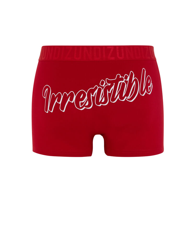 Boxer en coton à message engrestibiz rouge.