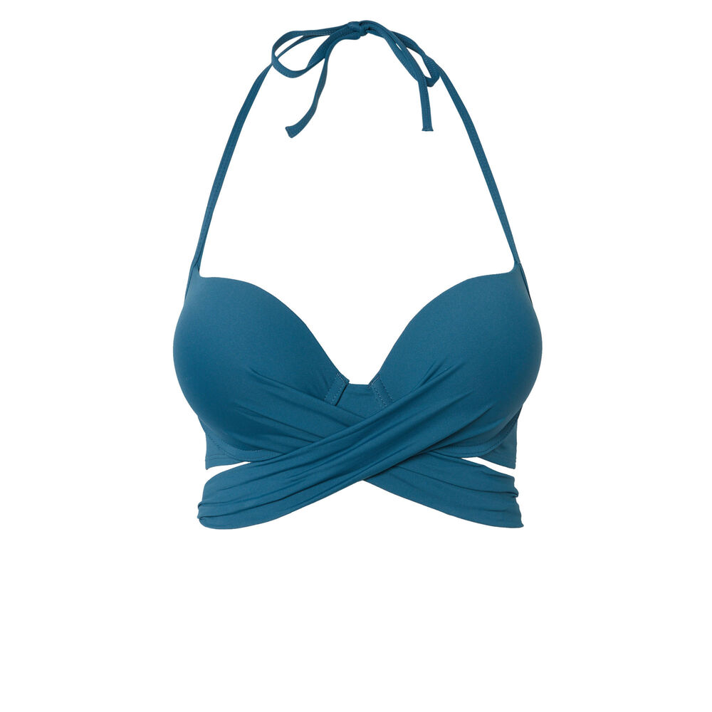 Haut de maillot de bain super push-up - bleu canard bleu canard.