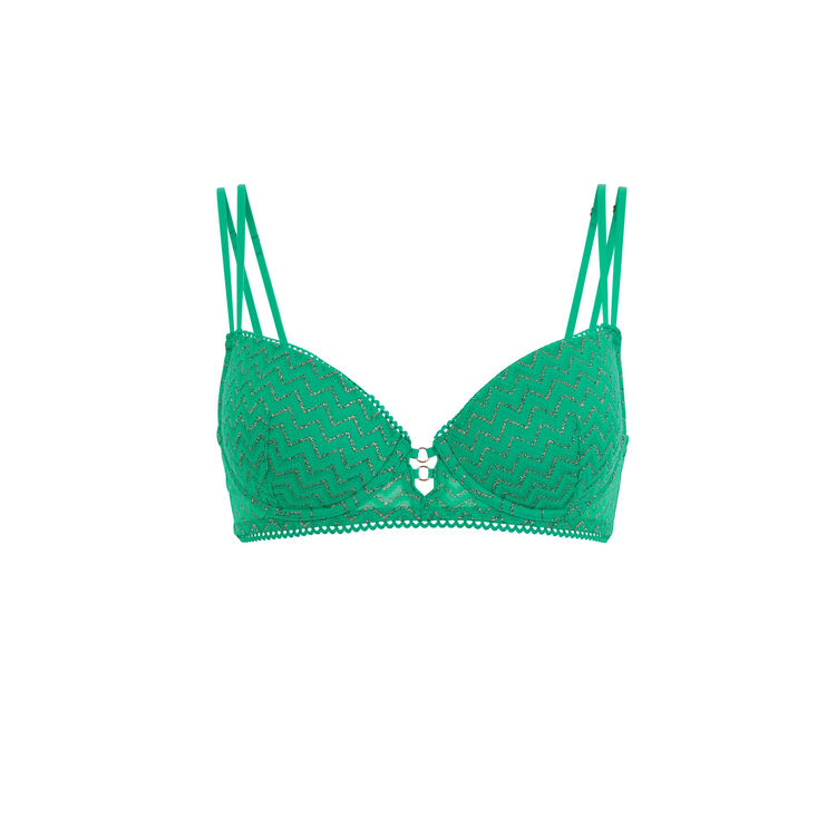 Soutien-gorge ampli vert émeraude lurexiz vert.